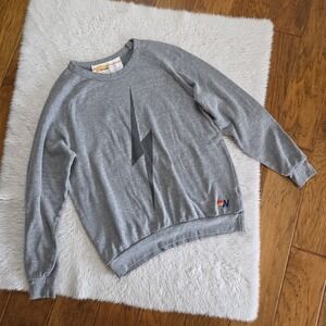 Aviator Nation Lightning Bolt Sweatshirt Gray Women's Large